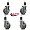 Service Caster 5'' Gray Poly Wheel Swivel 1-7/8'' Expanding Stem Caster Set 2 Brakes, 4PK SCC-EX20S514-PPUB-2-TLB-2-178 - alternate 5